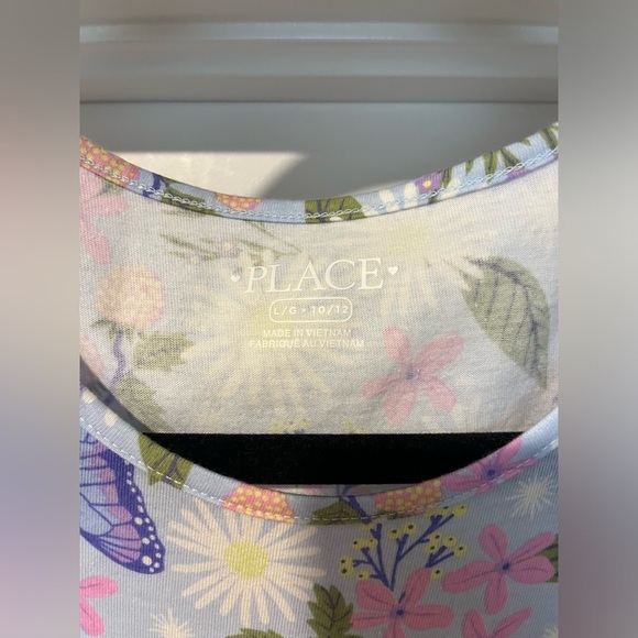 The children’s place short sleeve floral and butterfly midi dress , size 10-12 - Picture 2 of 5